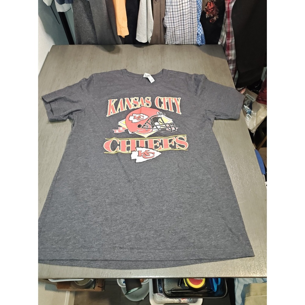 Canvas Kansas City Chiefs Woman's short-sleeve,Dark Heather,large size